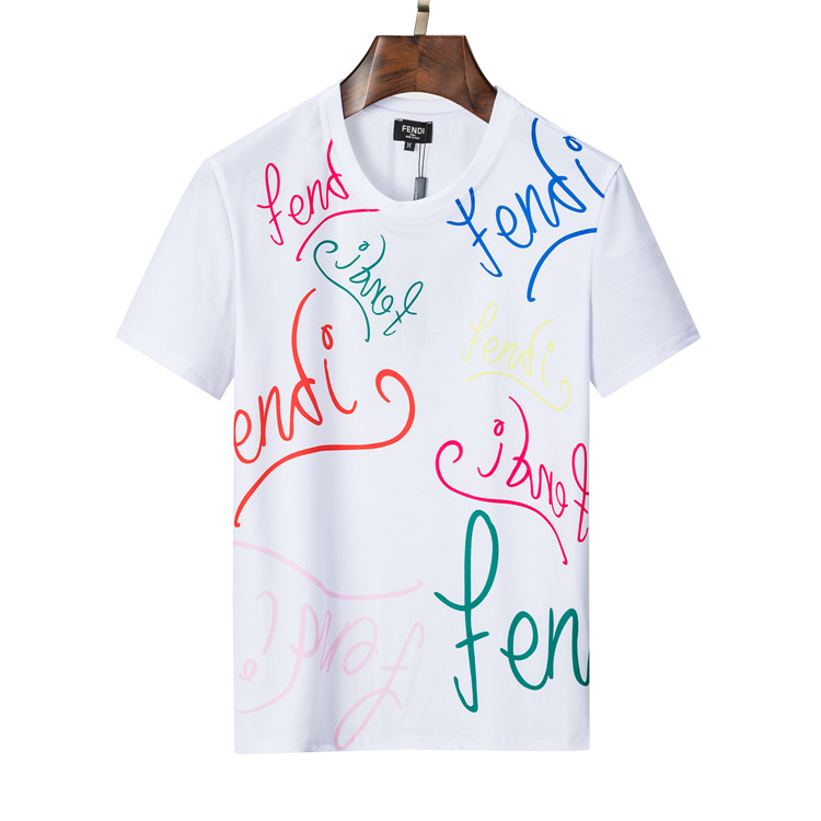 Wholesale Cheap F endi Mens Short Sleeve T Shirts for Sale