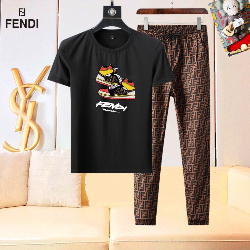 Wholesale High-quality Brands F.endi Short Sleeve Replica Designer Tracksuits for sale
