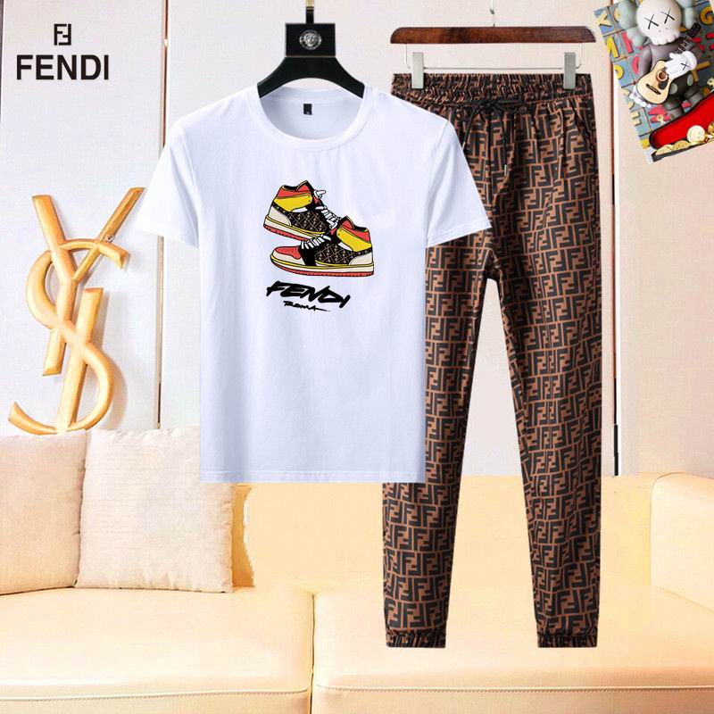 Wholesale High-quality Brands F.endi Short Sleeve Replica Designer Tracksuits for sale