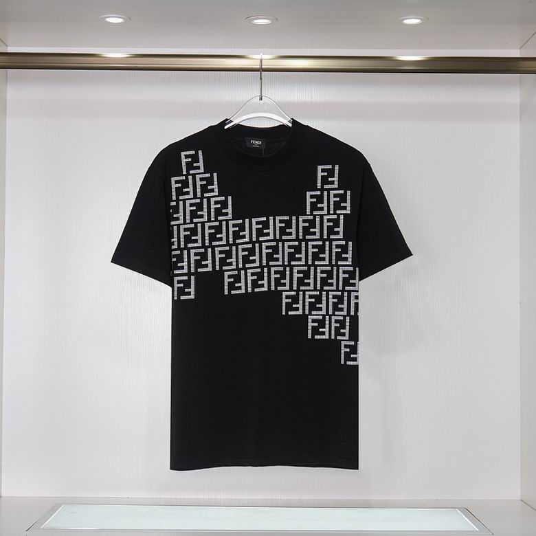 Wholesale Cheap F endi Short Round Collar T shirts for Sale