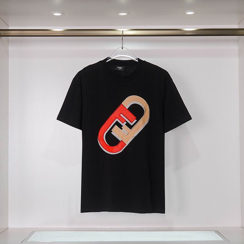 Wholesale Cheap F endi Short Round Collar T shirts for Sale