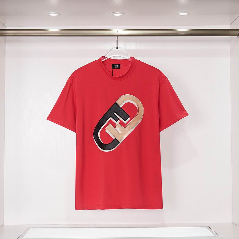 Wholesale Cheap F endi Short Round Collar T shirts for Sale