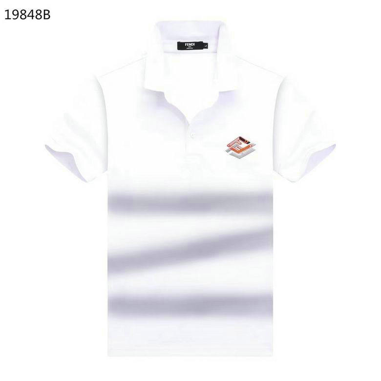 Wholesale Cheap Fendi Shorts Sleeve Lapel T Shirts for Sale