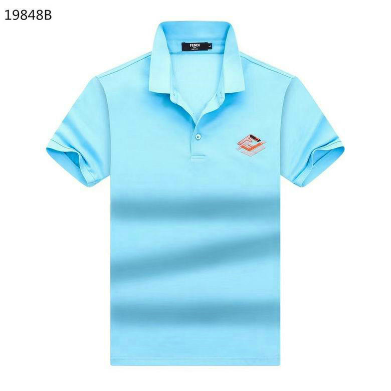 Wholesale Cheap Fendi Shorts Sleeve Lapel T Shirts for Sale
