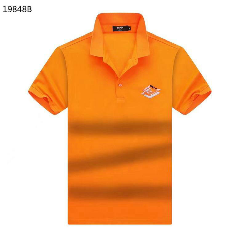 Wholesale Cheap Fendi Shorts Sleeve Lapel T Shirts for Sale
