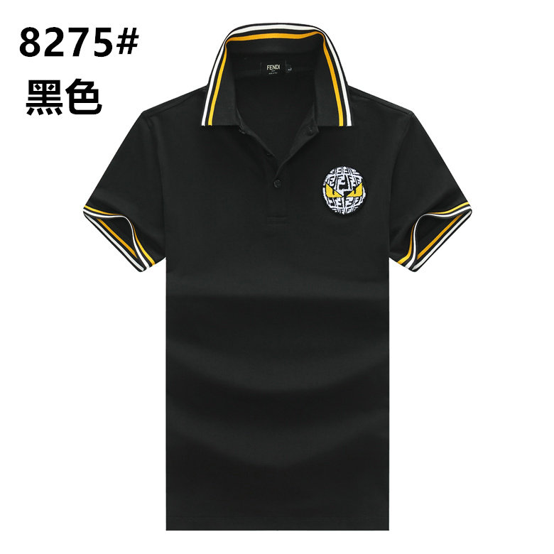 Wholesale Cheap Fendi Shorts Sleeve Lapel T Shirts for Sale
