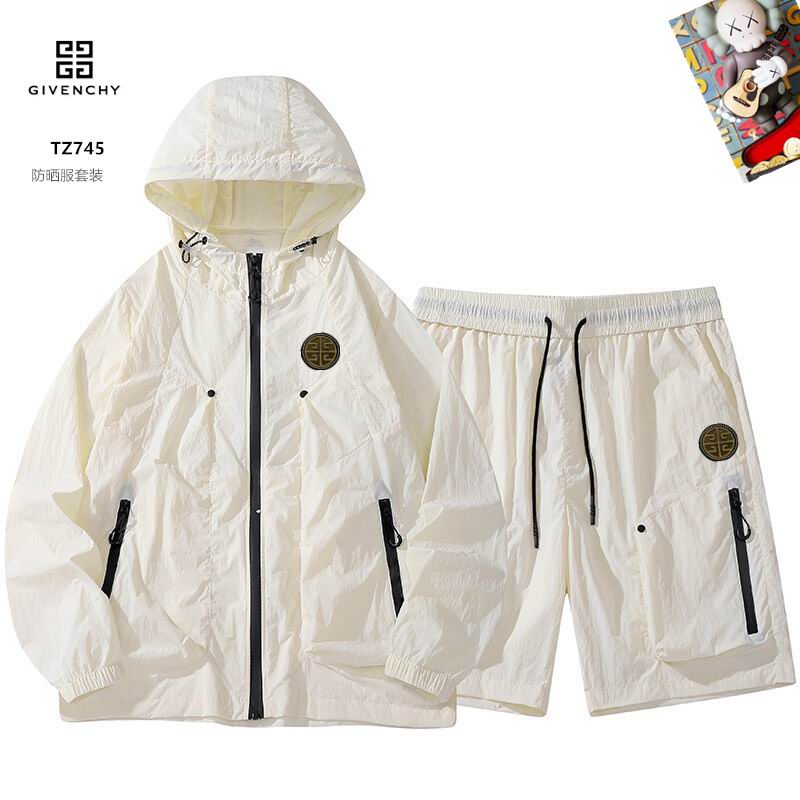 Wholesale High-quality Givenchy Long Sleeve Replica Hooded Jackets set Shorts for sale