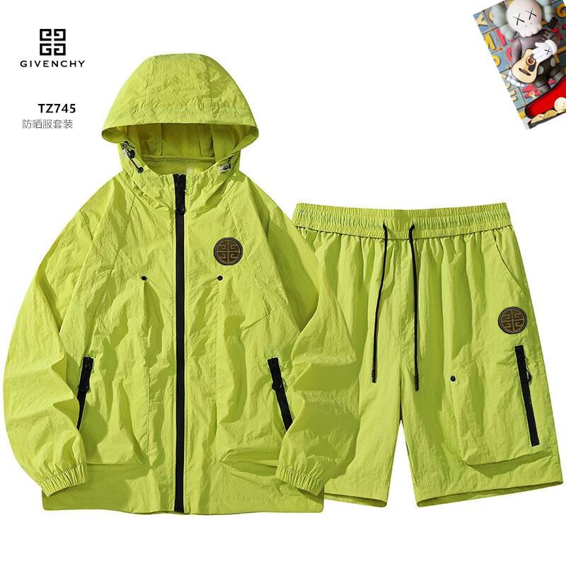 Wholesale High-quality Givenchy Long Sleeve Replica Hooded Jackets set Shorts for sale