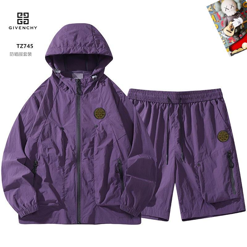 Wholesale High-quality Givenchy Long Sleeve Replica Hooded Jackets set Shorts for sale