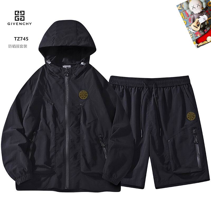Wholesale High-quality Givenchy Long Sleeve Replica Hooded Jackets set Shorts for sale