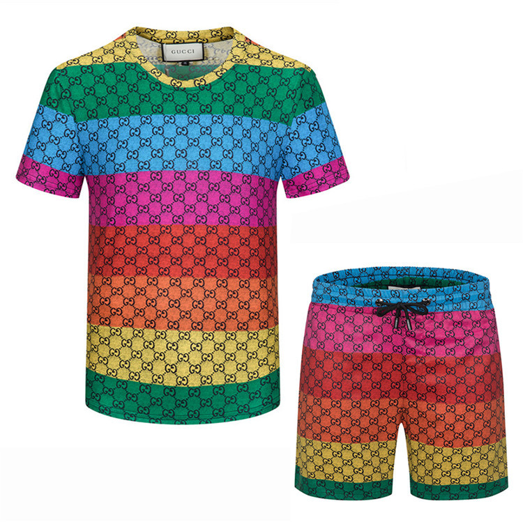 Wholesale Cheap G ucci Short Sleeve Tracksuits for Sale