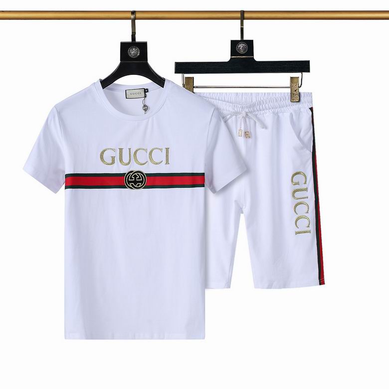 Wholesale Cheap G ucci Short Sleeve Tracksuits for Sale