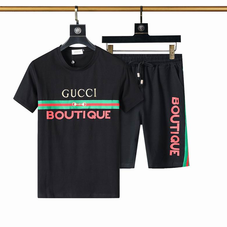 Wholesale Cheap G ucci Short Sleeve Tracksuits for Sale