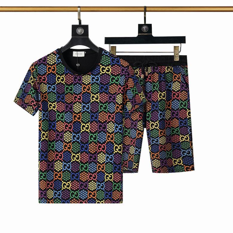 Wholesale Cheap G ucci Short Sleeve Tracksuits for Sale