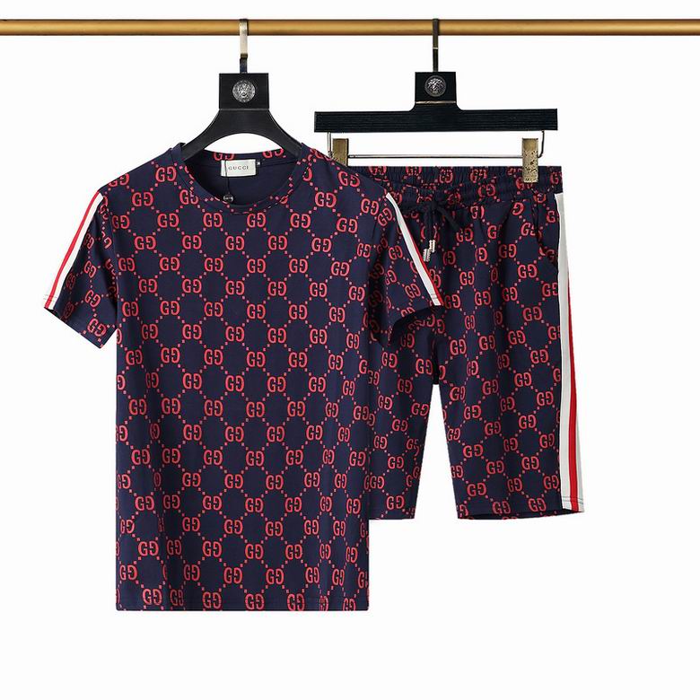 Wholesale Cheap G ucci Short Sleeve Tracksuits for Sale