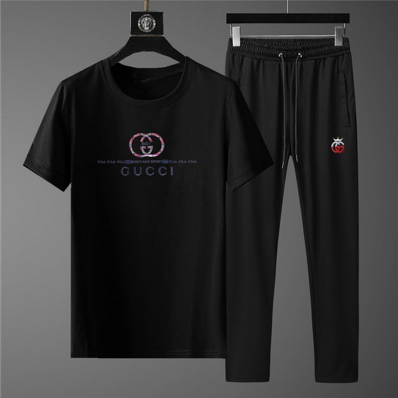 Wholesale Cheap G ucci Short Sleeve Tracksuits for Sale