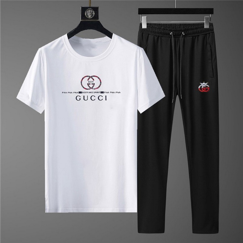 Wholesale Cheap G ucci Short Sleeve Tracksuits for Sale
