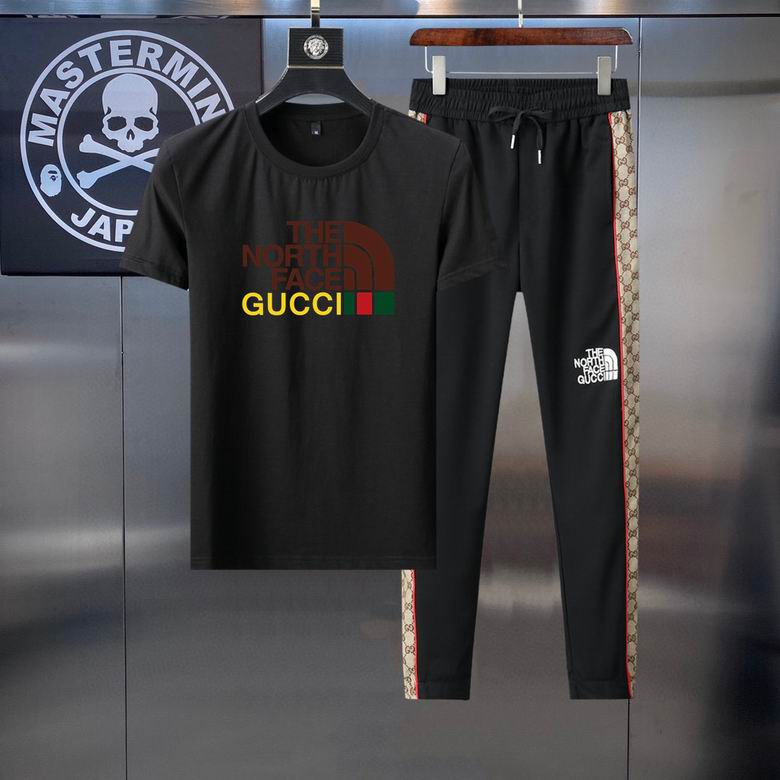 Wholesale Cheap G ucci Short Sleeve MEN Tracksuits for Sale