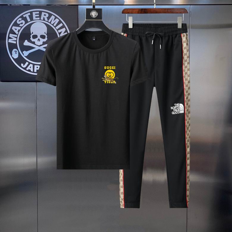 Wholesale Cheap G ucci Short Sleeve MEN Tracksuits for Sale