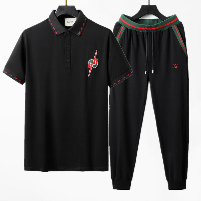 Wholesale Cheap G ucci Short Sleeve Tracksuits for Sale