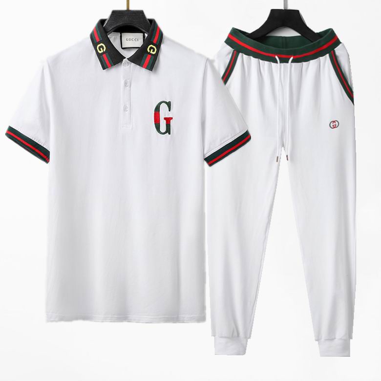 Wholesale Cheap G ucci Short Sleeve Tracksuits for Sale
