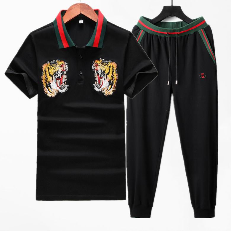 Wholesale Cheap G ucci Short Sleeve Tracksuits for Sale