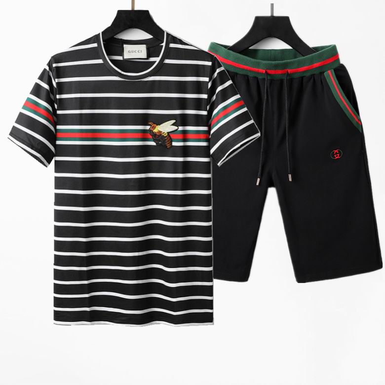 Wholesale Cheap G ucci Short Sleeve Tracksuits for Sale