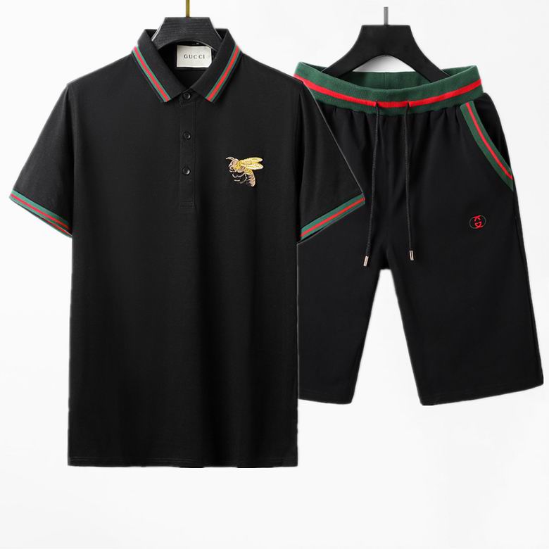 Wholesale Cheap G ucci Short Sleeve Tracksuits for Sale
