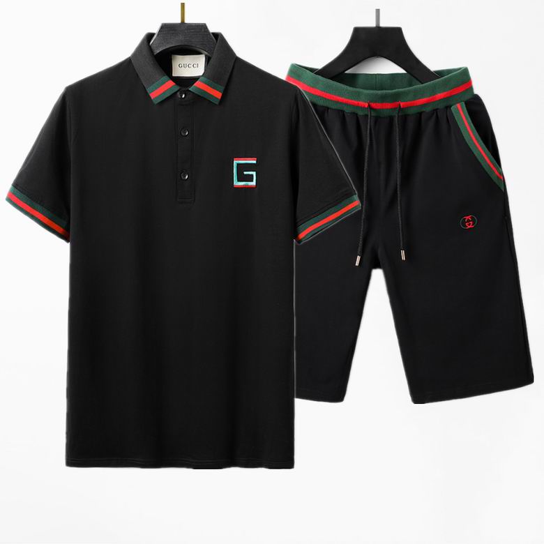 Wholesale Cheap G ucci Short Sleeve Tracksuits for Sale