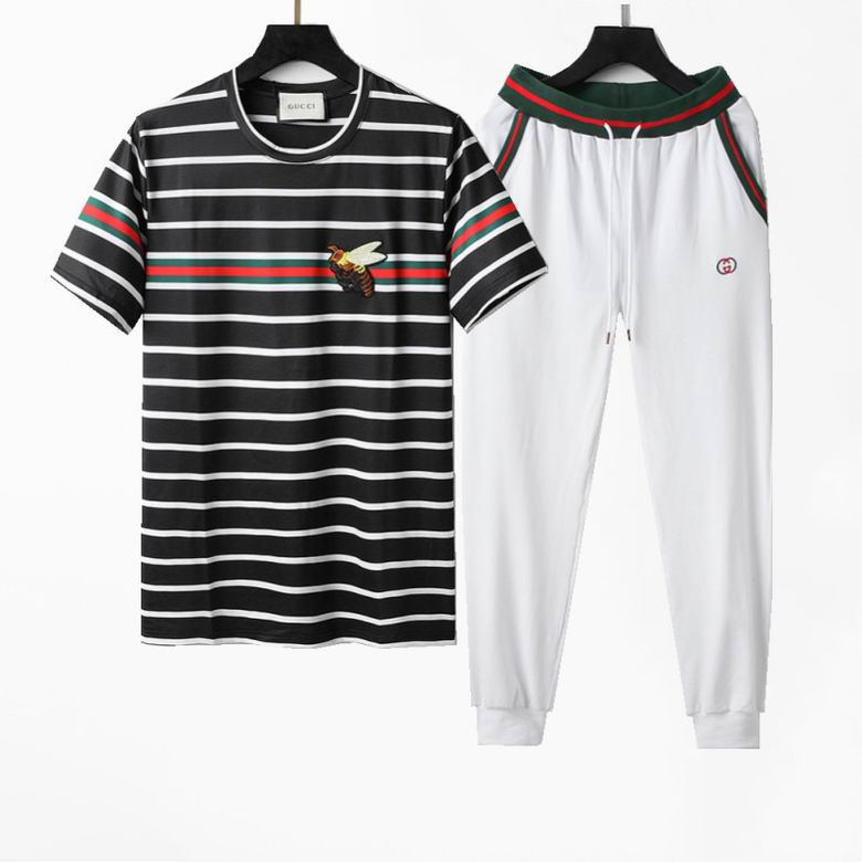 Wholesale Cheap G ucci Short Sleeve Tracksuits for Sale