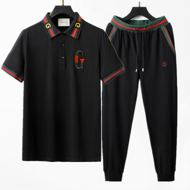 Wholesale Cheap G ucci Short Sleeve Tracksuits for Sale