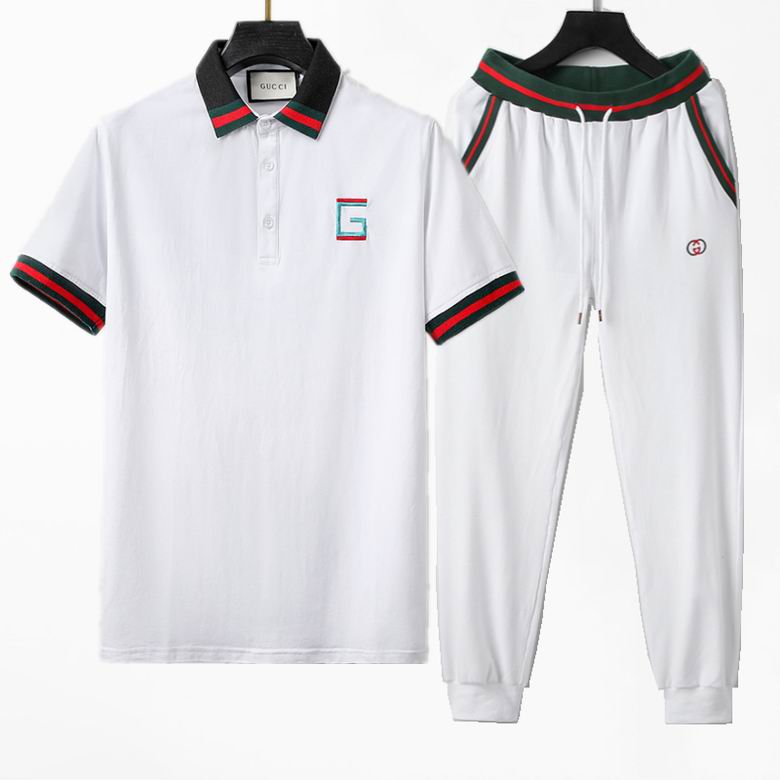 Wholesale Cheap G ucci Short Sleeve Tracksuits for Sale