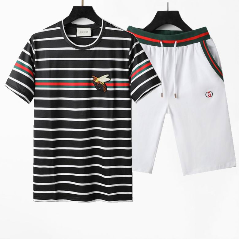 Wholesale Cheap G ucci Short Sleeve Tracksuits for Sale