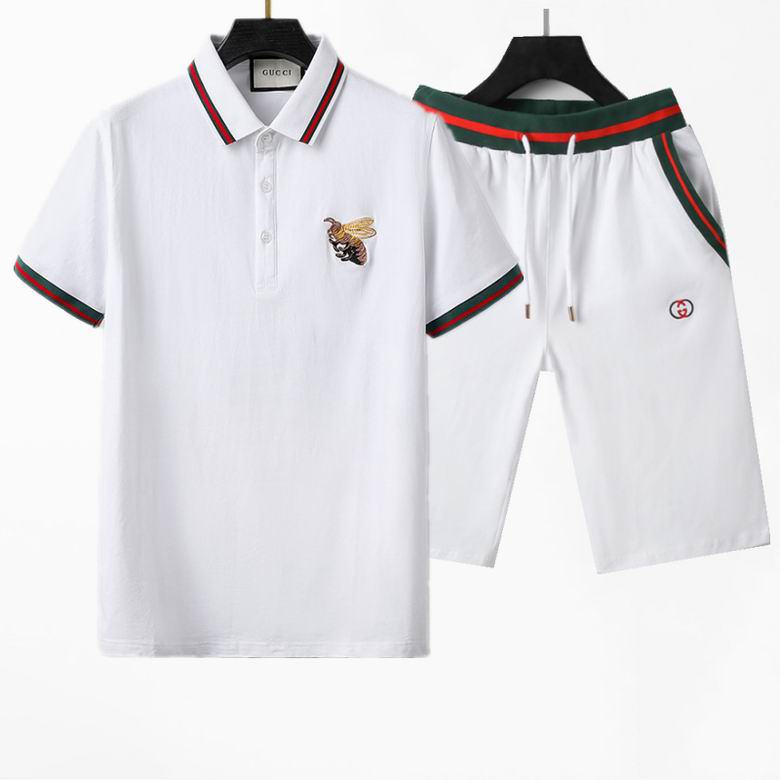 Wholesale Cheap G ucci Short Sleeve Tracksuits for Sale