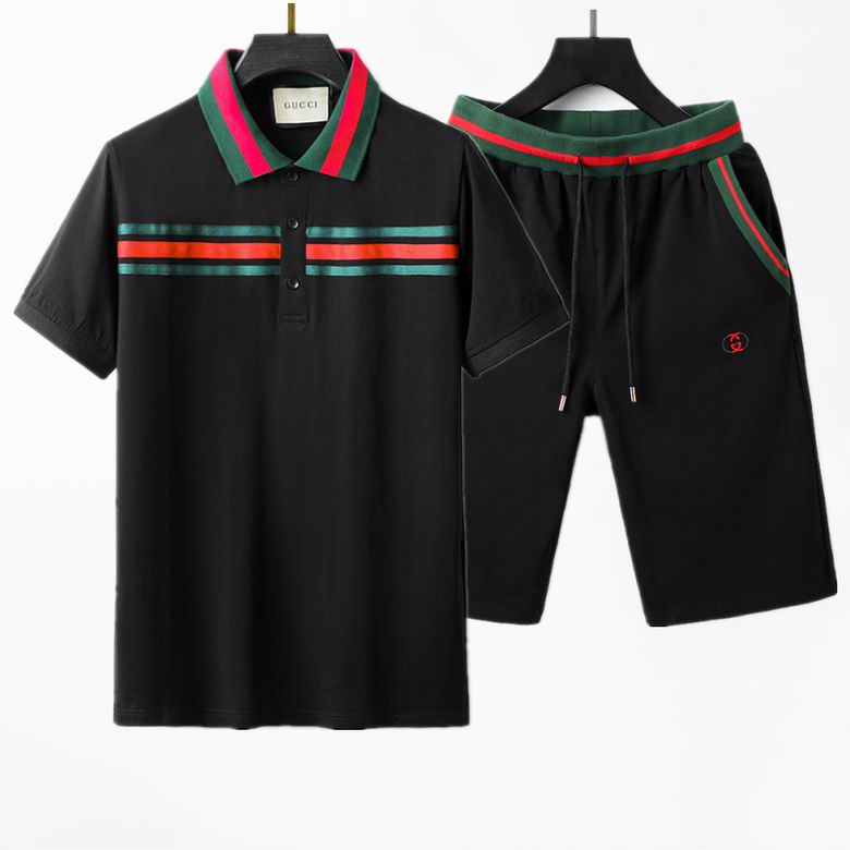 Wholesale Cheap G ucci Short Sleeve Tracksuits for Sale