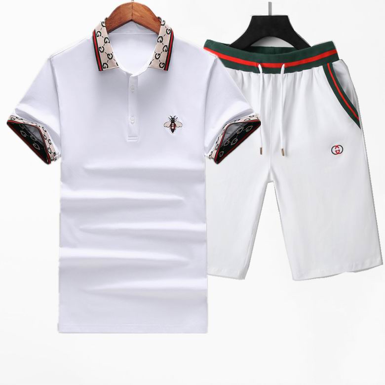 Wholesale Cheap G ucci Short Sleeve Tracksuits for Sale