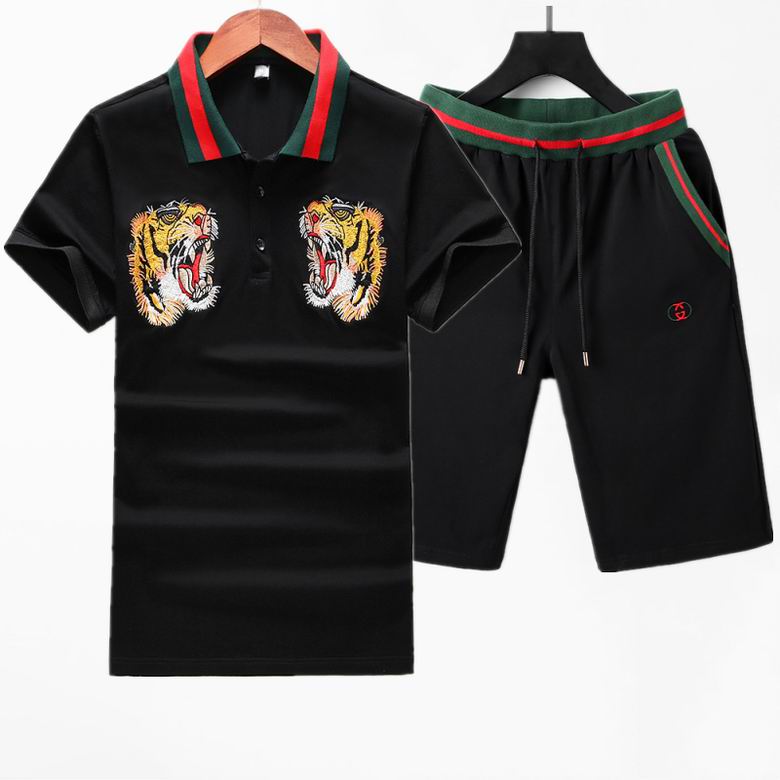 Wholesale Cheap G ucci Short Sleeve Tracksuits for Sale