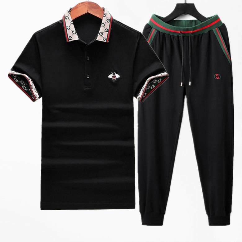 Wholesale Cheap G ucci Short Sleeve Tracksuits for Sale