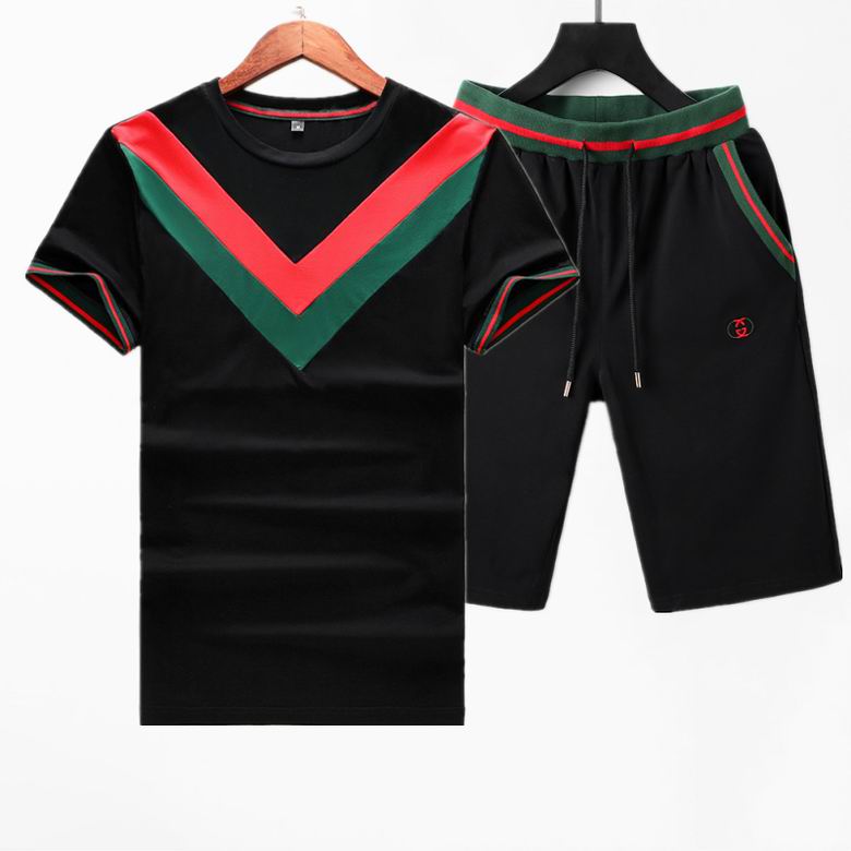Wholesale Cheap G ucci Short Sleeve Tracksuits for Sale