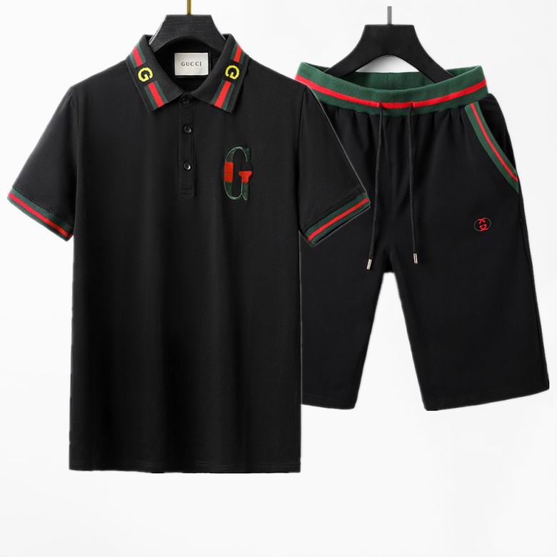 Wholesale Cheap G ucci Short Sleeve Tracksuits for Sale