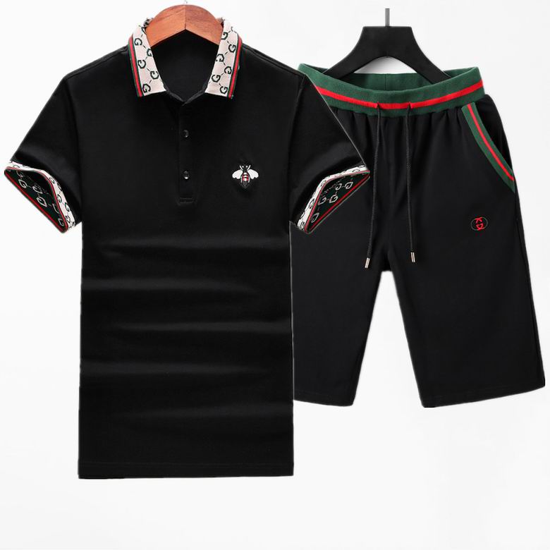 Wholesale Cheap G ucci Short Sleeve Tracksuits for Sale