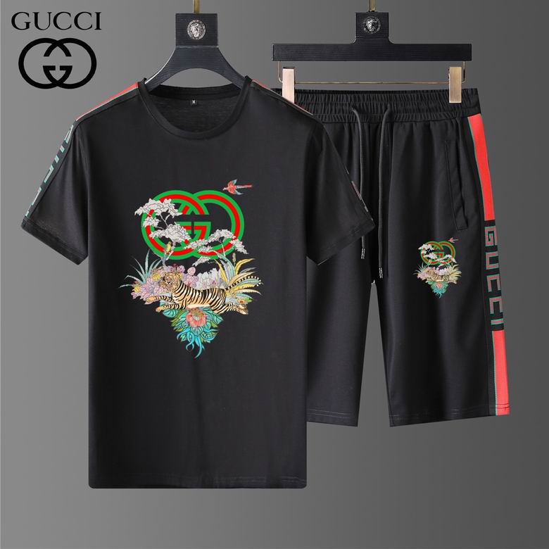 Wholesale Cheap G ucci Short Sleeve Tracksuits for Sale