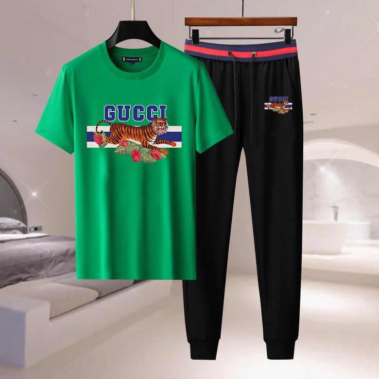 Wholesale Cheap G ucci Short Sleeve Designer Tracksuit for Sale