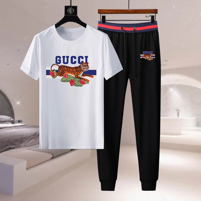 Wholesale Cheap G ucci Short Sleeve Designer Tracksuit for Sale