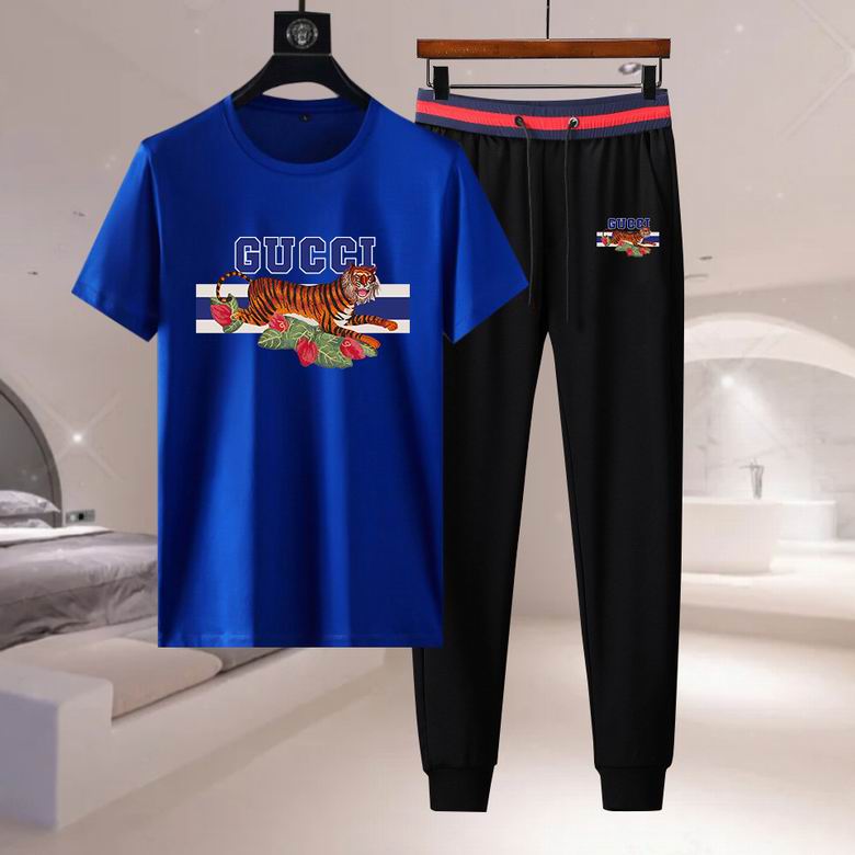Wholesale Cheap G ucci Short Sleeve Designer Tracksuit for Sale