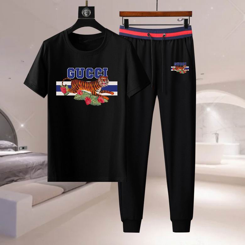 Wholesale Cheap G ucci Short Sleeve Designer Tracksuit for Sale