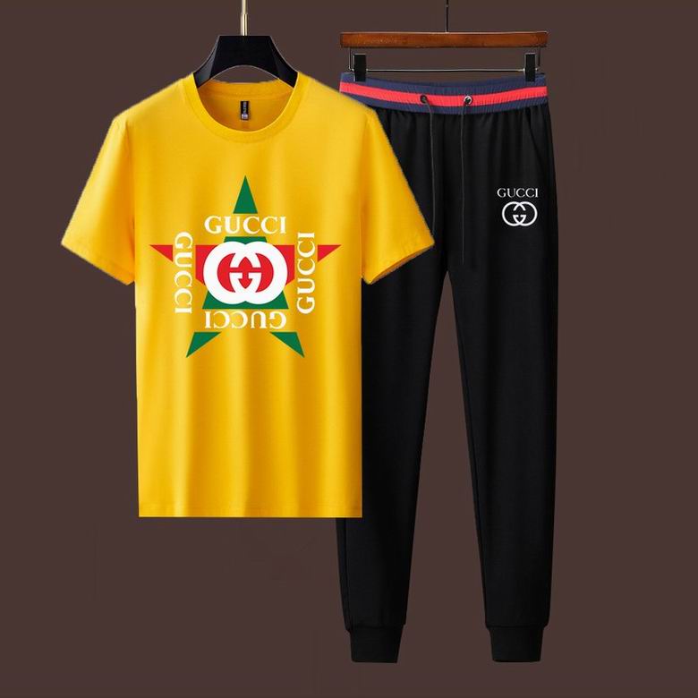 Wholesale Cheap G ucci Short Sleeve Tracksuits for Sale