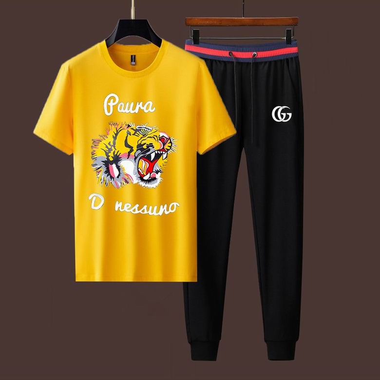 Wholesale Cheap G ucci Short Sleeve Tracksuits for Sale