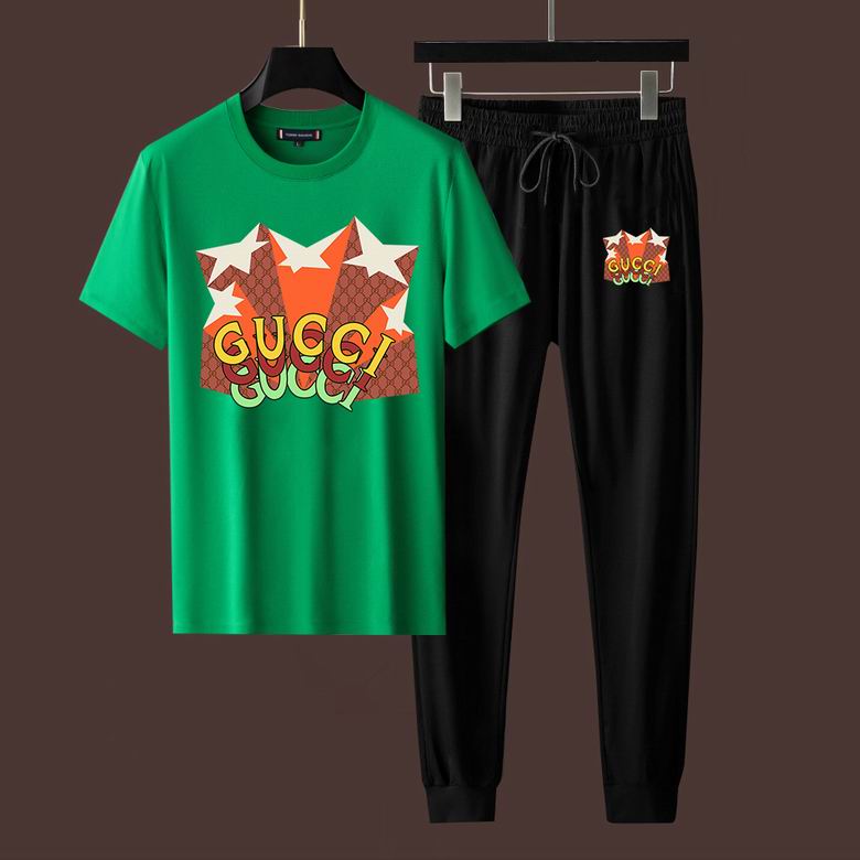 Wholesale Cheap G ucci Short Sleeve Designer Tracksuit for Sale