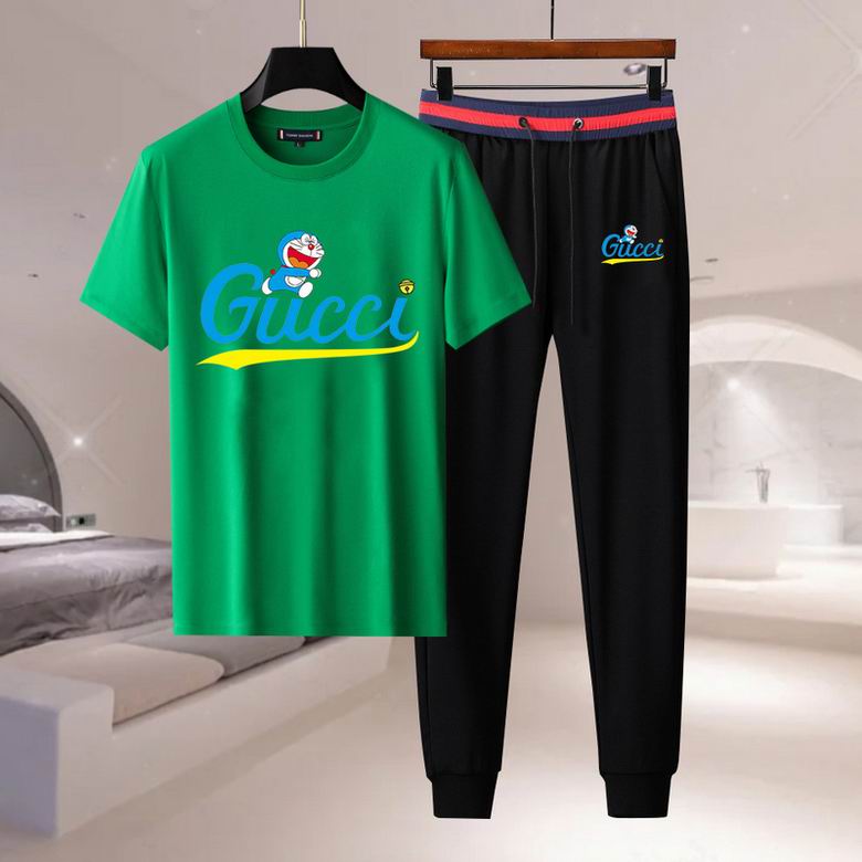 Wholesale Cheap G ucci Short Sleeve MEN Tracksuits for Sale